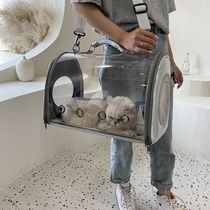 Cat bag transparent out-of-car cat breathable carrying bag out cat cage dog supplies pet bag space capsule