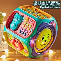 Baby hand slapping drum child slapping early education 8 Puzzle 0 1 Year Old 6-12 Month Baby Toys 2 Musical Hexahedron