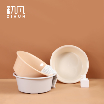 Early large washbasin household thickened plastic toilet laundry basin student dormitory non-slip shampoo Basin