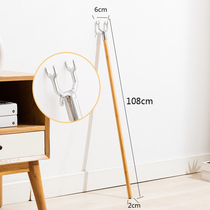 Household clothes support rod Stainless steel telescopic clothes fork Balcony clothes drying rod Clothes drying fork Pick clothes drying rod Clothes drying rod