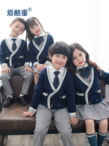 Aiku children's kindergarten uniform children's school uniform spring and autumn winter four-piece set of primary school class clothing British academic style