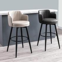 Nordic bar chair bar high stool home bar chair front chair armrest can be rotated high chair style