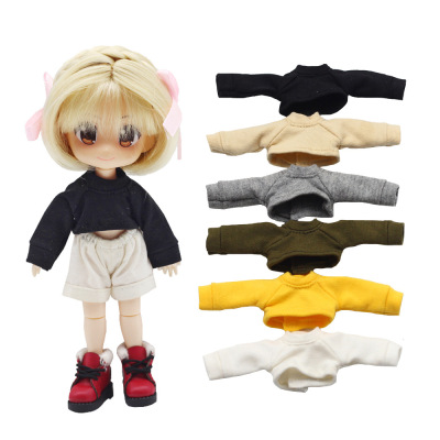 taobao agent OB11 baby super short, long -sleeved vest T -shirt 12 points BJD doll clothes molly beautiful pig doll