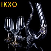 Creative enamel red wine decanter household set Crystal Cup goblet wine glass wedding gift