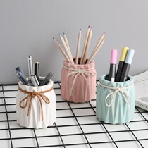 Teachers Day small gift ceramic pen holder 2021 New Xie teacher office layout art ornaments for teachers