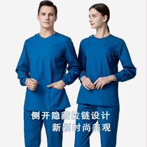 Zipper wash clothes women operating room short sleeve Doctor Nurse long sleeve dental clinic Stomatological Hospital brush hand overalls