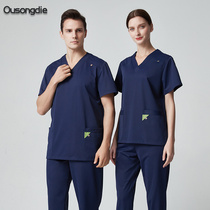 Operating room wash clothes women Summer short sleeve doctor long sleeve thin brush hand pet dental dental work clothes high end