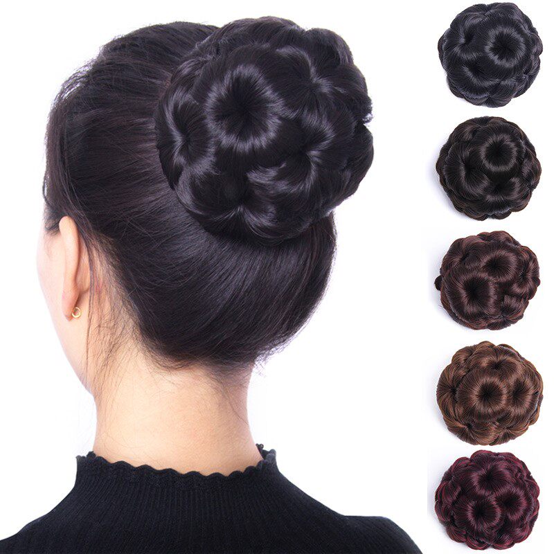 Wig pill head disc hairroll head flower head flower hair decoration nine flower grab clip-style curly hair bag hair bag