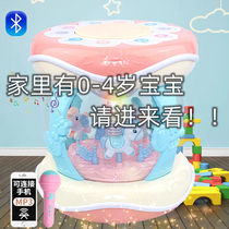 Drum childrens toy beat drum large hand drum 0-1-2 years old baby music drum charging baby drum