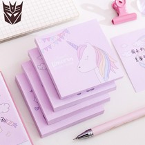 Optimus Prime ins Girls Hearts Unicorn Notes Student Creative Notes Post-it Post-it Notes N Post