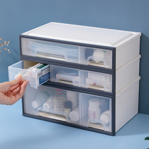 Medicine box Family pack Household large capacity multi-layer drawer medicine box Emergency medical medicine finishing storage box Large
