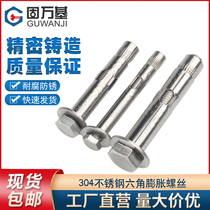 304 stainless steel outer hexagon inner expansion screw explosion built-in expansion bolt lengthened pull explosion M6M8 M10