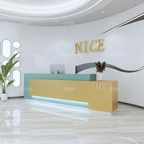 Fashion manufacturers direct sales imitation marble baking paint front desk milk tea shop hotel small counter beauty salon clothing store