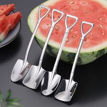 Shovel spoon creative cute little spoon stainless steel home eating watermelon shovel spoon dessert 304 Net Red