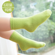 Childrens socks tide ins Korean cotton spring and autumn thin girls fashion candy color boy baby stockings