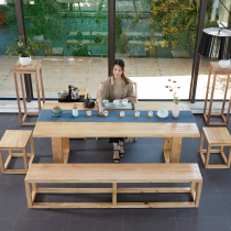 High-end high-end customized solid wood tea table and chair combination simple tea table modern living room new Chinese Zen tea table table