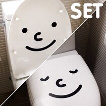 Flower-pot sticker waterproof glass with cute horse lid sticker smiley face toilet sticker creative personality Home Decorative Self-adhesive