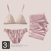 Underpants male girlfriend gift couple underwear couple three-piece set with bra set combination summer anti-sagging
