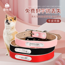 Pooch lettering neckline kitty bell neck ring identity card anti-throw dog collar cat dog card custom pet supplies