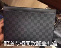 Mens handbag V lvho2021 new business casual cowhide black bag wash bag womens Hand bag