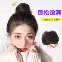 True hair cute ball head Hairband wig female fluffy lazy hair artifact Hanfu ancient hair accessories wig bag