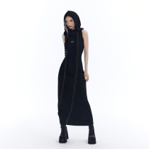 TAROTAROT 22SS fabric extra large amount of futuristic post-apocalyptic wasteland big brim backless dress