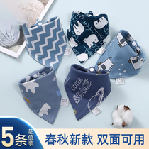 Saliva towel male baby out triangular towel pure cotton female spring winter freshman gauze waterproof round neck scarf boy