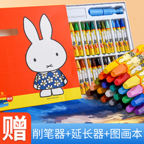 Morning light oil painting stick 36 color 24 color crayon children safe non-toxic baby kindergarten brush color pen set 48 color 12 color baby painting brush can be washed without dirty hand painting brush