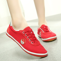 Taiji shoes womens canvas shoes soft ox soles sneakers mens martial arts shoes training tai chi training shoes summer breathable