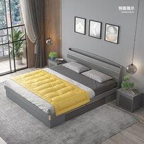 The Nordic storage high box bed home bedroom 2 0 meters master modern minimalist 1 M 8 receive double bed