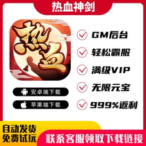 Hot Blood God Sword Gm Handout Backstage Welfare Vip Unrivalry to send Yuan Bau gift bag