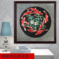 Su embroidery finished hanging painting living room New Chinese embroidery handmade diy creative gift spot home interior decoration