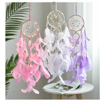 Wind chimes bedside decoration dreamnet girl heart Wall living room pendant princess room hanging feather wall decoration