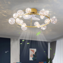 Bedroom fan lamp 2021 new living room modern light luxury ceiling invisible ceiling fan restaurant fan lighting package