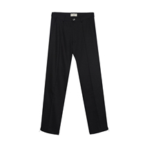 derT black zipped western pants fine spinning japan imported fabric vibe male and female open fork micro-Lave long pants