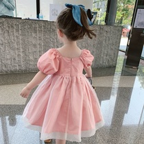  Girls  dresses 2021 new summer clothes childrens Western princess dress little girl bubble sleeve skirt baby childrens clothing