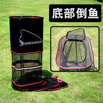 New square fish protective glue anti-hanging portable fishing box small fishery square mouth thickened quick-drying net bag fishing fishermen