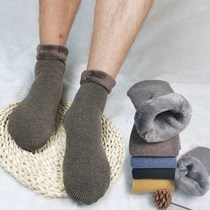 Socks women snow socks winter thick cotton socks mens middle tube warm sleep floor long winter plus velvet old man