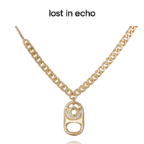 lost in echo simple paneling can pull ring necklace Designer niche light luxury accessory accessories