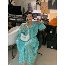 Skirt Two Piece Set Female Korean Loose ins Tide Summer 2021 New Long Print Shirt Set Women