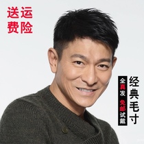 Wig set Male handsome Korean version of mens full headgear real hair short hair realistic and natural middle-aged and elderly mens hair set