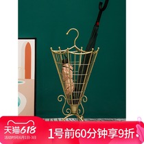 Nordic Wrought iron umbrella rack Hotel lobby commercial umbrella rack Door umbrella barrel Villa Umbrella storage rack