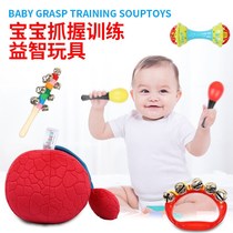 Baby red ball early education newborn baby eyes visual hearing vision chasing training toys puzzle grip rattle
