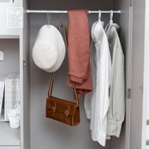 Building classmate dormitory non-perforated installation telescopic rod clothes wardrobe wardrobe hanging clothes rod strut Rod crossbar