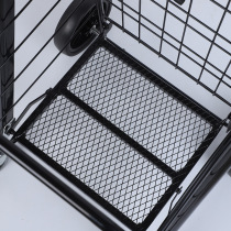 Factory direct black powder spraying shopping cart reinforced coarse barbed wire folding hand trolley old man supermarket shopping cart
