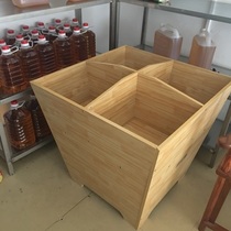 Supermarket rice bucket Square grain cabinet Wooden shelf Rice bucket Rice noodle cabinet Five grains showcase Bulk food cabinet
