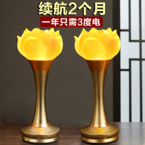 Lotus lamp Buddha for the lamp Buddha Former home charging for the Buddha lamp led with a pair of glazed Shentai Changming Lights Guanyin