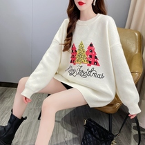 Pregnancy Woman Dress Autumn Clothing Suit Fashion style big code Spring and autumn fur coat with long knitted blouse women outside wearing autumn clothes