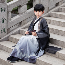 Boys Hanfu Chinese style young mens clothing autumn childrens costume performance costume martial arts male costume ancient style Tang costume autumn