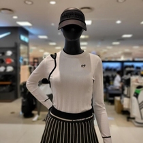 Korean Golf Clothing MASTERBUNNY Women Autumn and Winter Round Neck Off-shoulder Knitted Sweater Rabbit Velvet Sweater Quick Dry